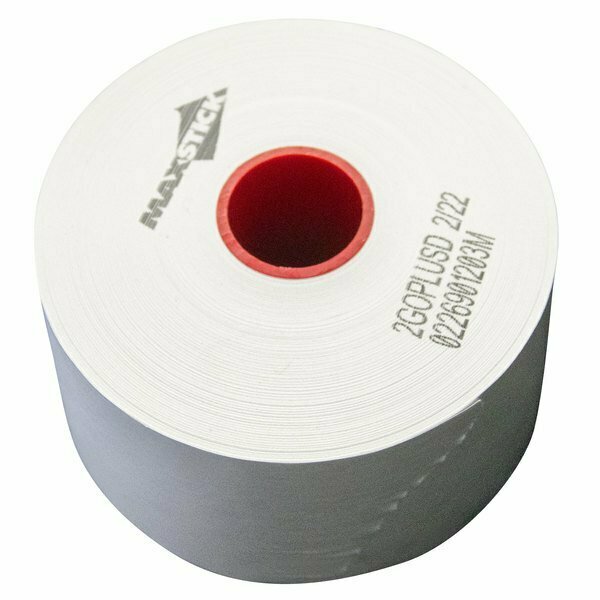 Maxstick 2 1/4'' x 375' Diamond Adhesive Thermal Linerless Sticky Receipt / Label Paper Roll, 32PK 105SM2375D32